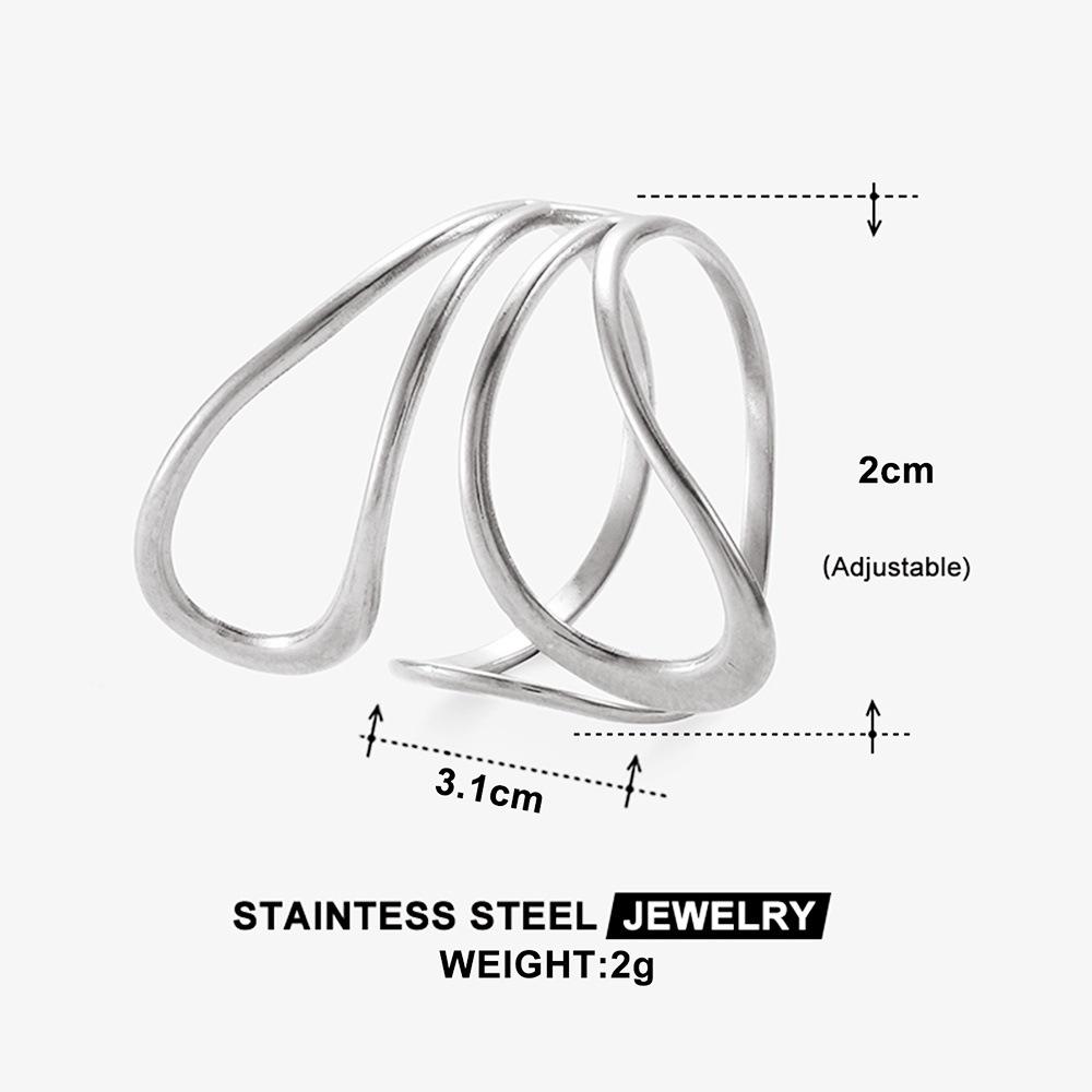 High-End Titanium Steel Openable Ring - Non-Fading Hollow Design for Men & Women