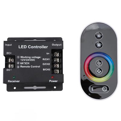 RGB LED Touch Remote Controller RF Wireless 6 Keys Circular Remote Control DC12V?24V with LED