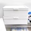 Uniprint Style White Flip-top Storage Box for Card Handbooks, Material Storage, Storage Box for Desk Stationery, Organizing Box for Stationery