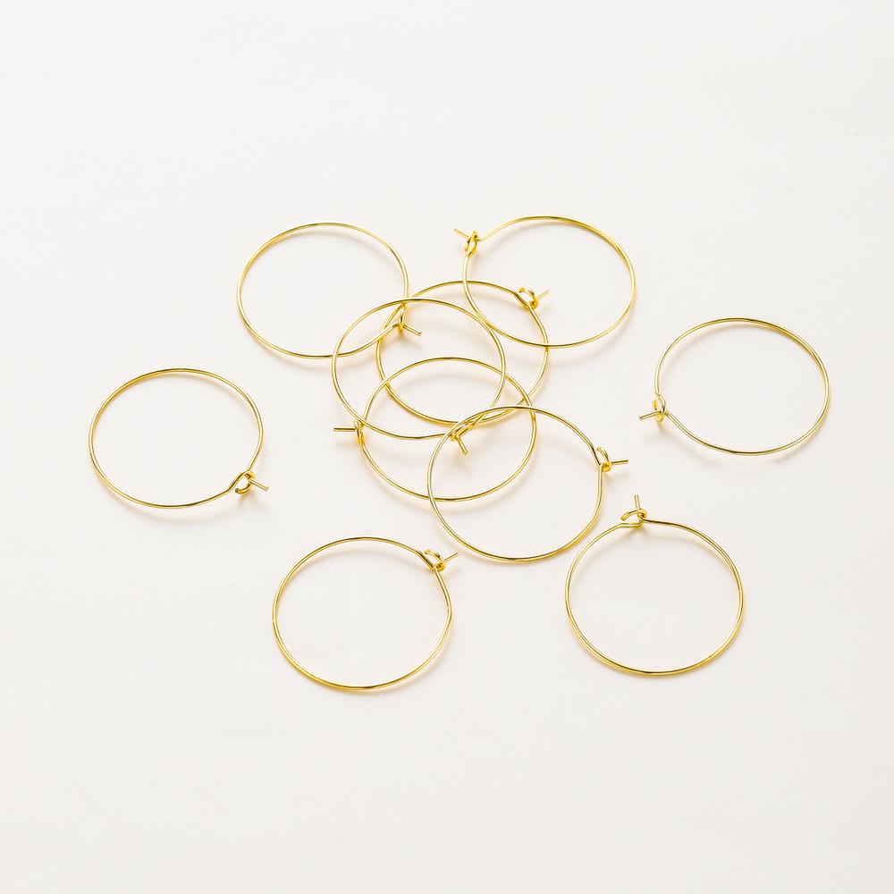 14k/18k Gold-Plated Large Hoop Earrings - Copper DIY Accessories, European & American Style