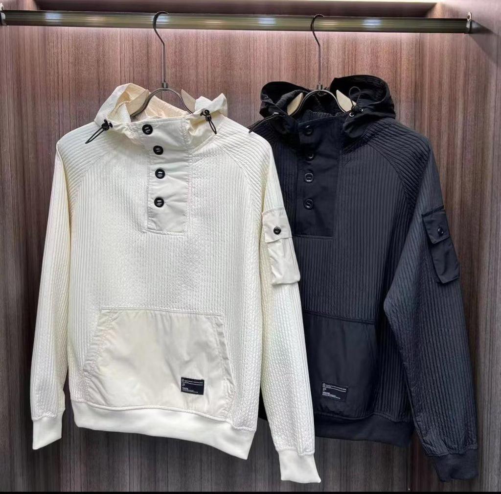 Autumn Men's Fashion Korean-Style Splicing Hoodie Sweater - New Loose-Fit Long-Sleeve Trend.