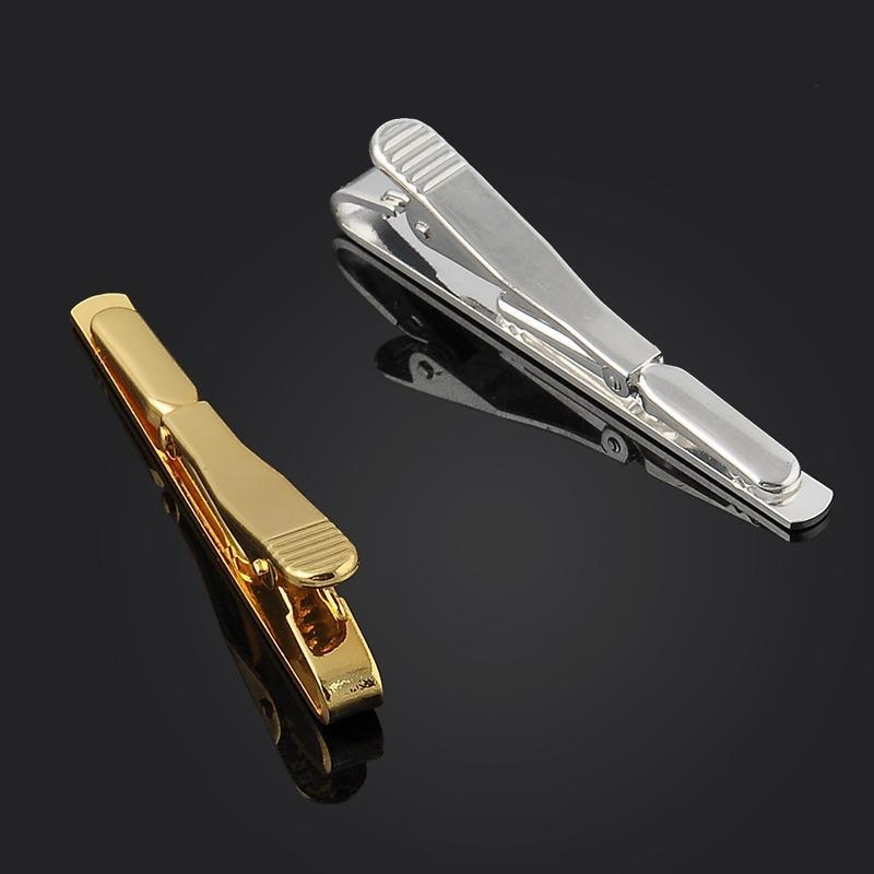 1pc classic Silver Gold Men Necktie Tie Bar Clasp Clip Cufflinks Set Simple Gift 1pc classic Silver Gold Men Necktie Tie Bar Clasp Clip Cufflinks Set Simple Gift