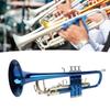 Bb Standard Trumpet Blue Color Copper Gold Keys Beginner Trumpet for Performance and Practice