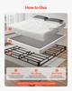 Boxspringbett, Bettgestell in Queen-Size mit waschbarem Stoffbezug, Robuster Metallrahmen für Queen-Size-Bett, 130 mm Matratzenrost, Max. Gewicht 1587,57 kg