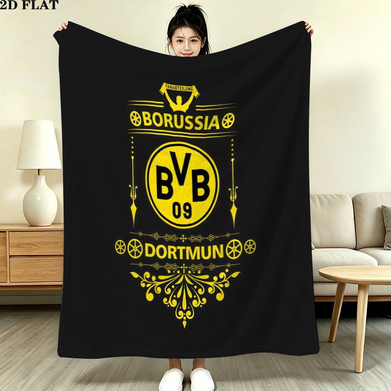 BVB 09 Flanelldecke, Hohe Qualität, Bequem für alle Jahreszeiten, Heimdekoration, Wärme und Komfort