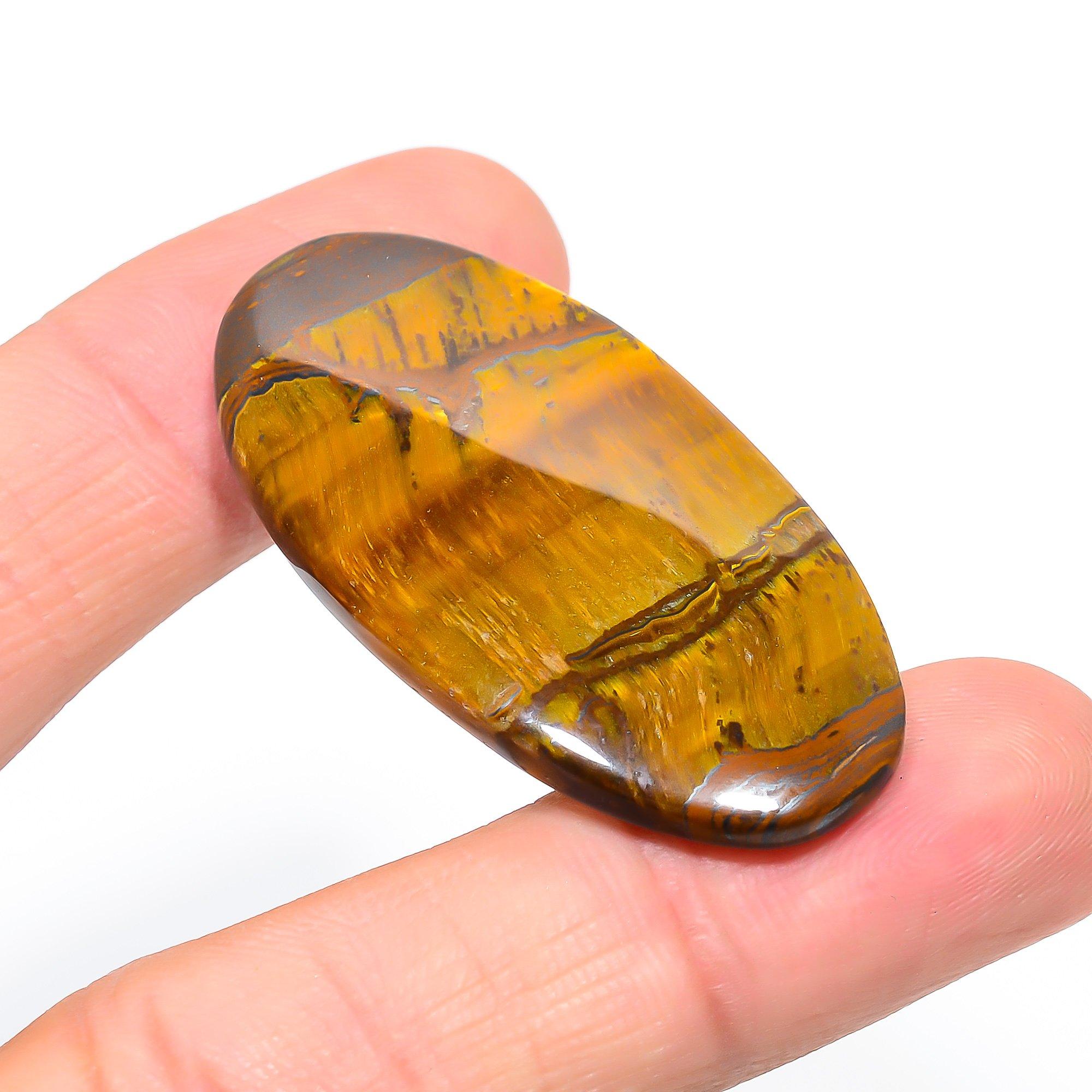 

Tiger Eye 2.5x4.8mm Natural Cabochon Fine Loose 61.05Cts. f9j44 жовтий