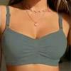 Frühling Sommer Dünner Einlagiger Cup Drahtloser BH für Damen Bequem Atmungsaktiv Tägliche Intimwäsche