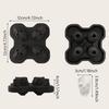1pc 3D Skull Silicone Mold Ice Cube Tray Bar Creative Mold 4 Even Skull Ice Cube Ice Home DIY Tools Ice Tray Ice Cream Mold