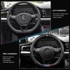 ZCKOT1 38CM Anti Slip Car Steering Wheel Cover Carbon Fibre Texture For VW GTI Polo Golf Passat Tiguan Arteon Touareg CC Taigo Caddy