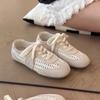 Sheepskin summer new mesh breathable soft sole versatile Forrest Gump shoes women's retro leather casual sports training shoes