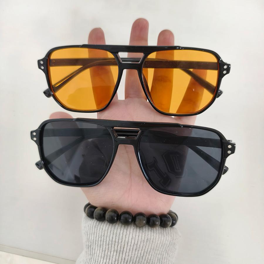 2 STÜCK Damen Geometrischer Rahmen Mehrfarbige Sonnenbrille Täglich Urlaub Straße Po Shoot Sommer Strand Dekoration Brille Neutraler Stil