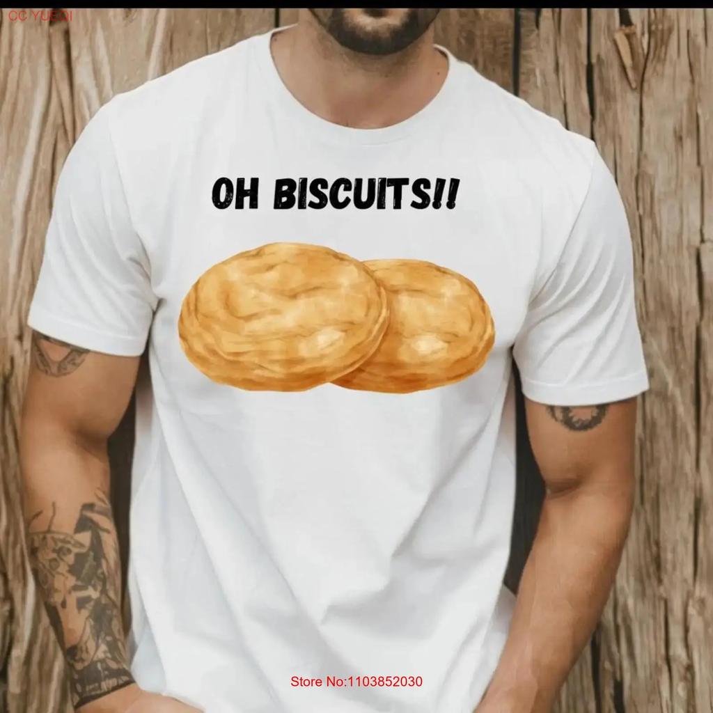 Oh Biscuits Funny T Shirt Ideal For Foodies Casual Wear S Baking Enthusiasts Kitchen Humor Vintage Washed Stylish Breathable