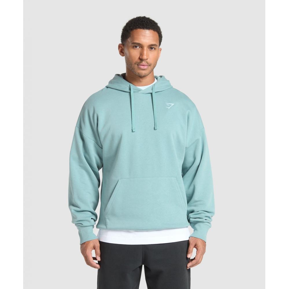 

Gymshark CRest Oversized Hoodie Rest Blue A5a8o Udbb 3XL