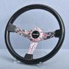 14inch 350mm Pink Flower JDM Universal Racing Sports Steering Wheel Car Accessories