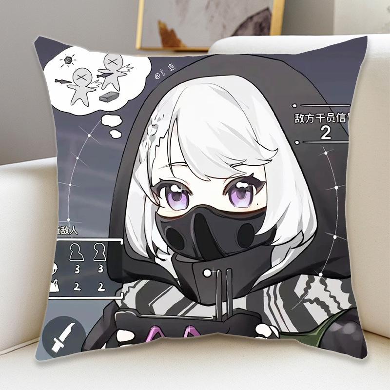 Delta Action Game Peripheral Pillow Figure Pillow Case Sofa Bedside Pillow Student Birthday Gift