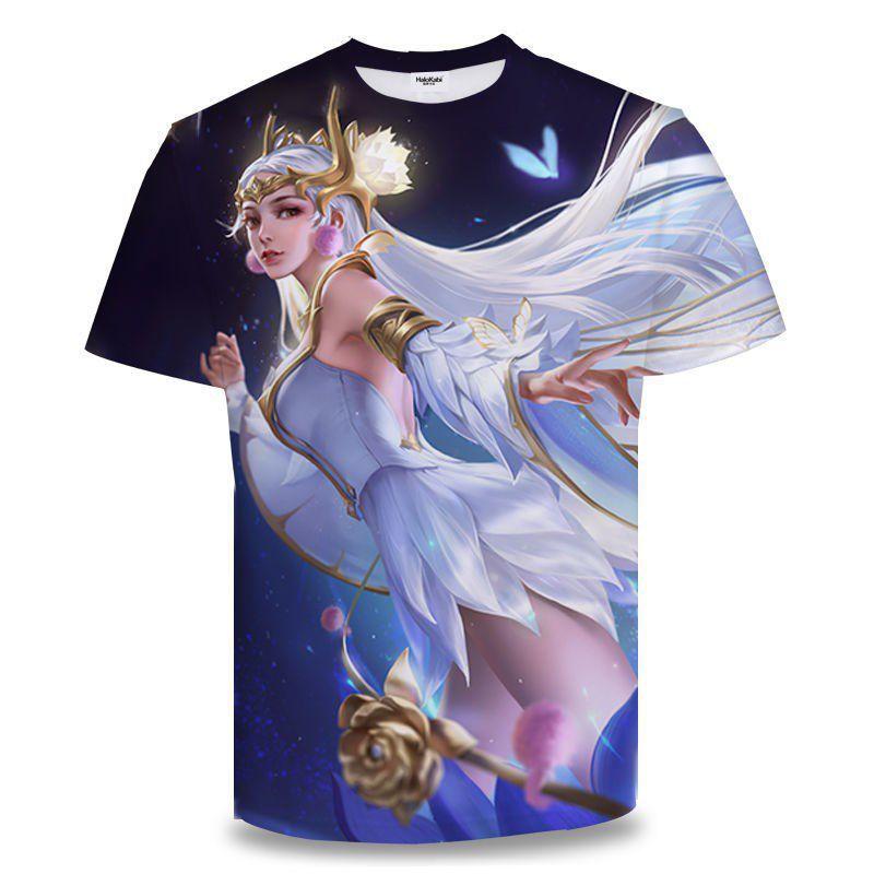 Summer King of Glory Game Clothes Men's Short Sleeved T-shirt for Middle School Students 3D Digital Printed T-shirts Top