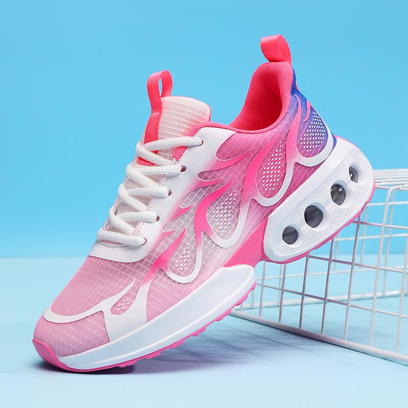 

Женские кроссовки для бега на шнуровке, легкие, дышащие, с толстой подошвой, спортивные кроссовки, обувь для ходьбы, женские, для бега трусцой, фитнеса, размер 36-43 36 красный