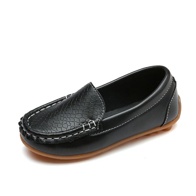 Hotestnewestchildren'S Shoes Pu Beef Tendon Soft Bottom Nonslip Comfortable Boys Girls Slipon Shoes Light Leather Shoes Wholesale
