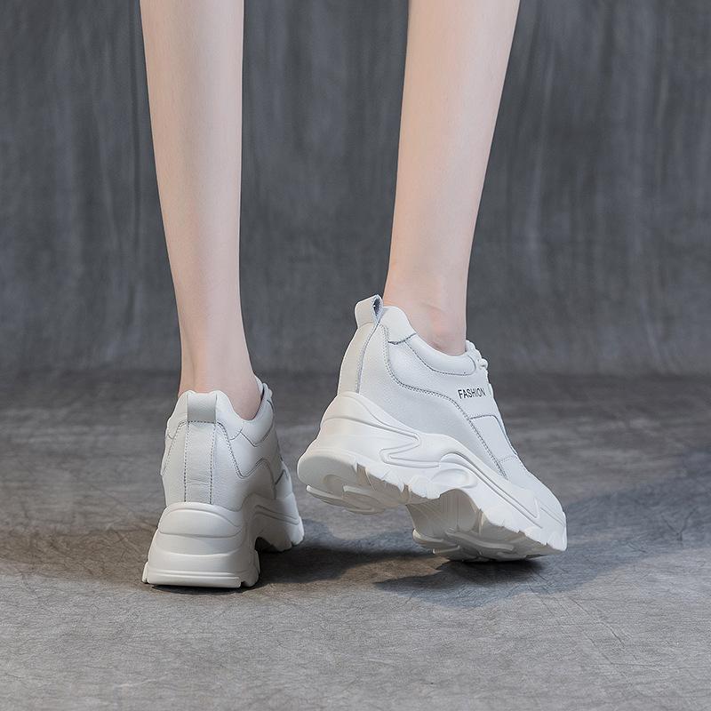 Inner height increase autumn and winter new breathable dad shoes platform mesh small dirty shoes sports and leisure shoes