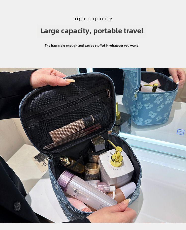 2023 Women's Large Capacity Fabric Cosmetic Handbag - Portable Wash & Storage