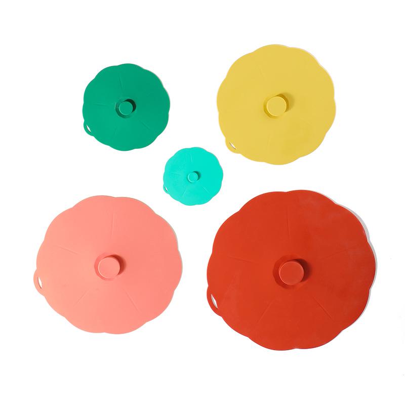 Silicone Sealing Lids for Cups & Bowls, Dustproof & Microwave Safe, 5-Piece Set