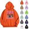 Unisex Lightweight Long-Sleeve Printed Hooded Pullover Sweatshirt