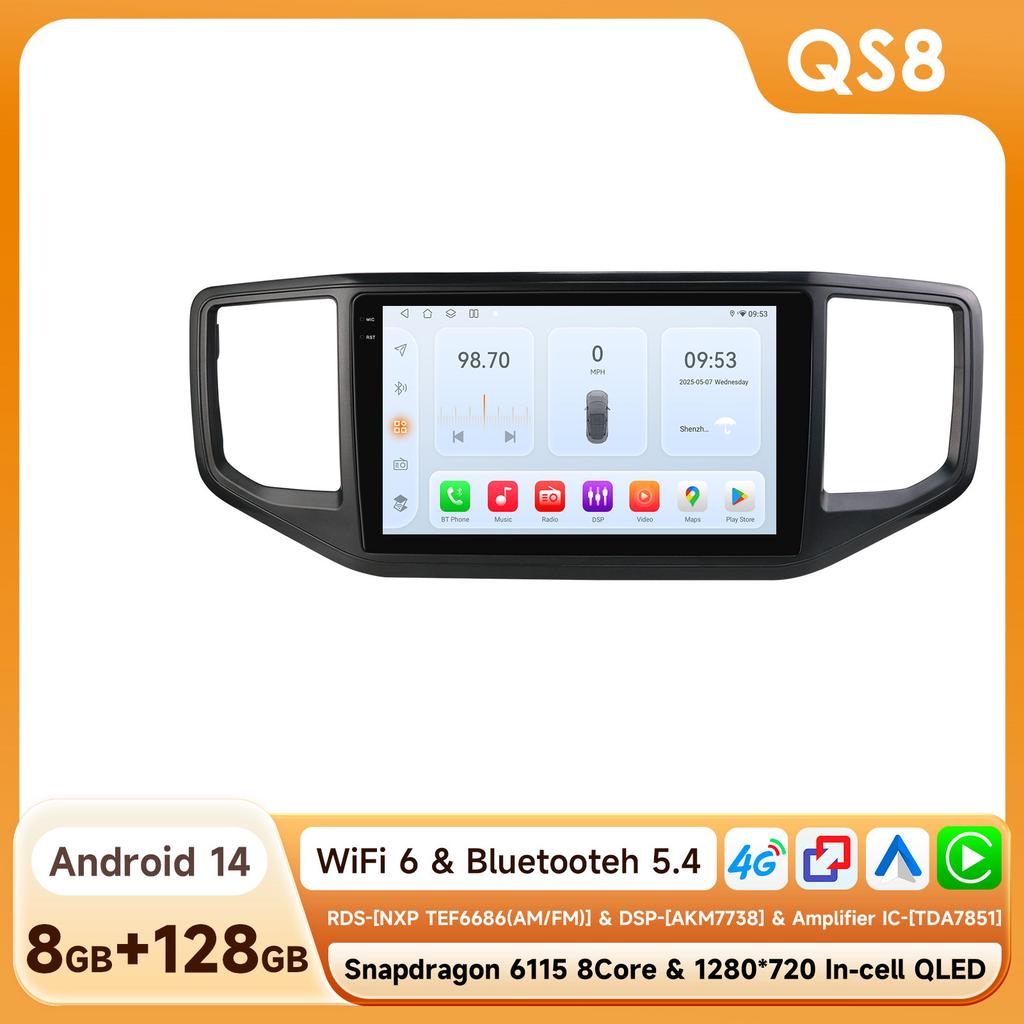 Hizpo Snapdragon Android Video Player Intelligent Screen for Volkswagen VW Amarok 1 2017 - 2021 Multimedia Head Unit Car GPS Auto Radio Navigation