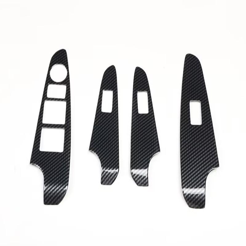 LHD RHD For Mazda 2 Demio 2015- ABS Black Window Lift Switch Glass Rise Button Panle Center Conlose Gear Shift Panle Cover