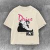Drive Movie Retro Graphic T‑Shirt Unisex Loose Soft Cotton Short Sleeve Tee Vintage Film Poster Print Oversized Casual Streetwear Top for Men Women