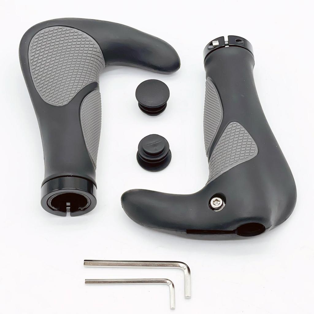 LEXOR Handle Grips Ergo Grips Bullhorn 3 Variations Bullhorn Black Lock-On