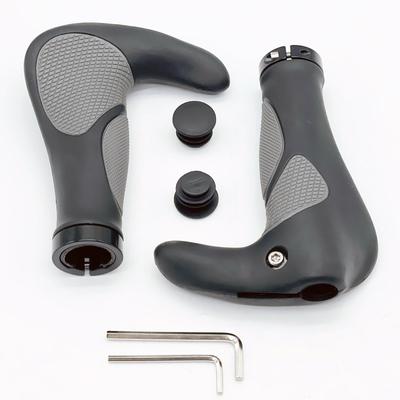 LEXOR Handle Grips Ergo Grips Bullhorn 3 Variations Bullhorn Black Lock-On