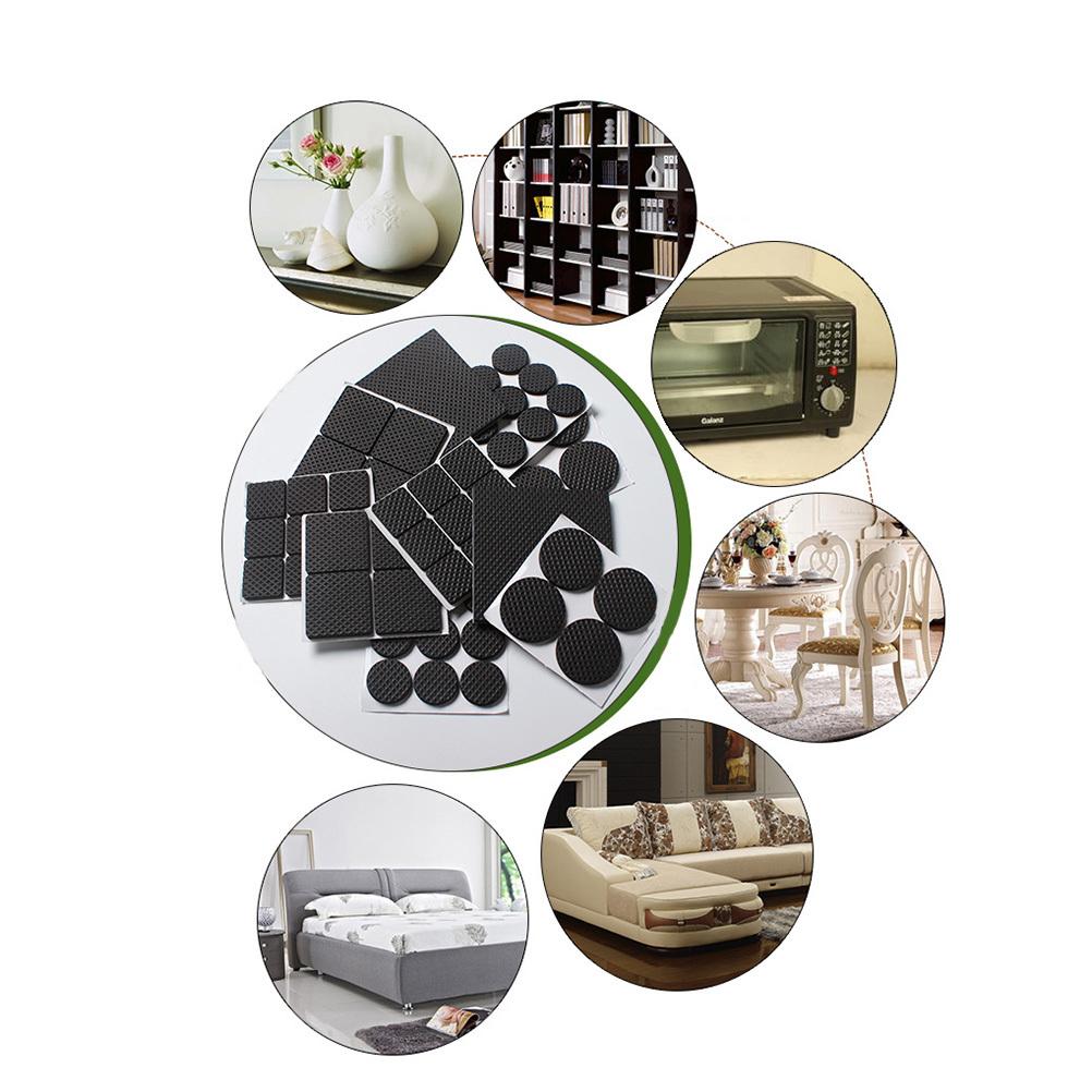 48Pcs Eva Non-Slip Floor Protector Pads Self-Adhesive Thick Furniture Feet Cover Chair Table Mat Floor Noise Protection