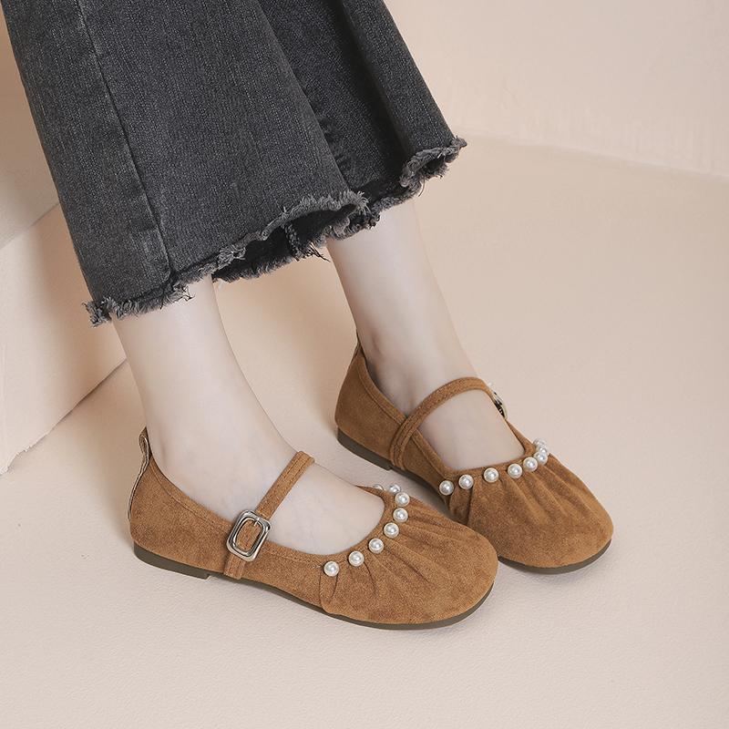 Fashion 2025 Brand Ladies Shoes Shallow Women's Flats Fashion String Bead Casual New Light Comfortable Plus Size Flat Low Heels Zapatos