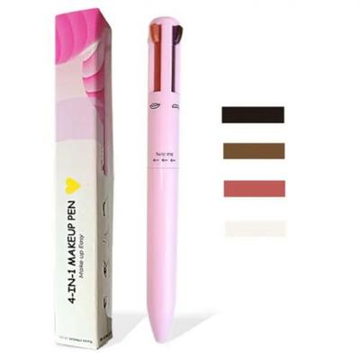 Easy Color Glitter Highlighter Tool Eyeliner Pen for Women Long Lasting Eyebrow Pencil Makeup Pen Lip Liner Pen Tattoo Marker 4 In 1, None