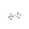 New cross stud earrings women's Japanese and Korean temperament versatile earrings micro-inlaid zircon high-end ear jewelry