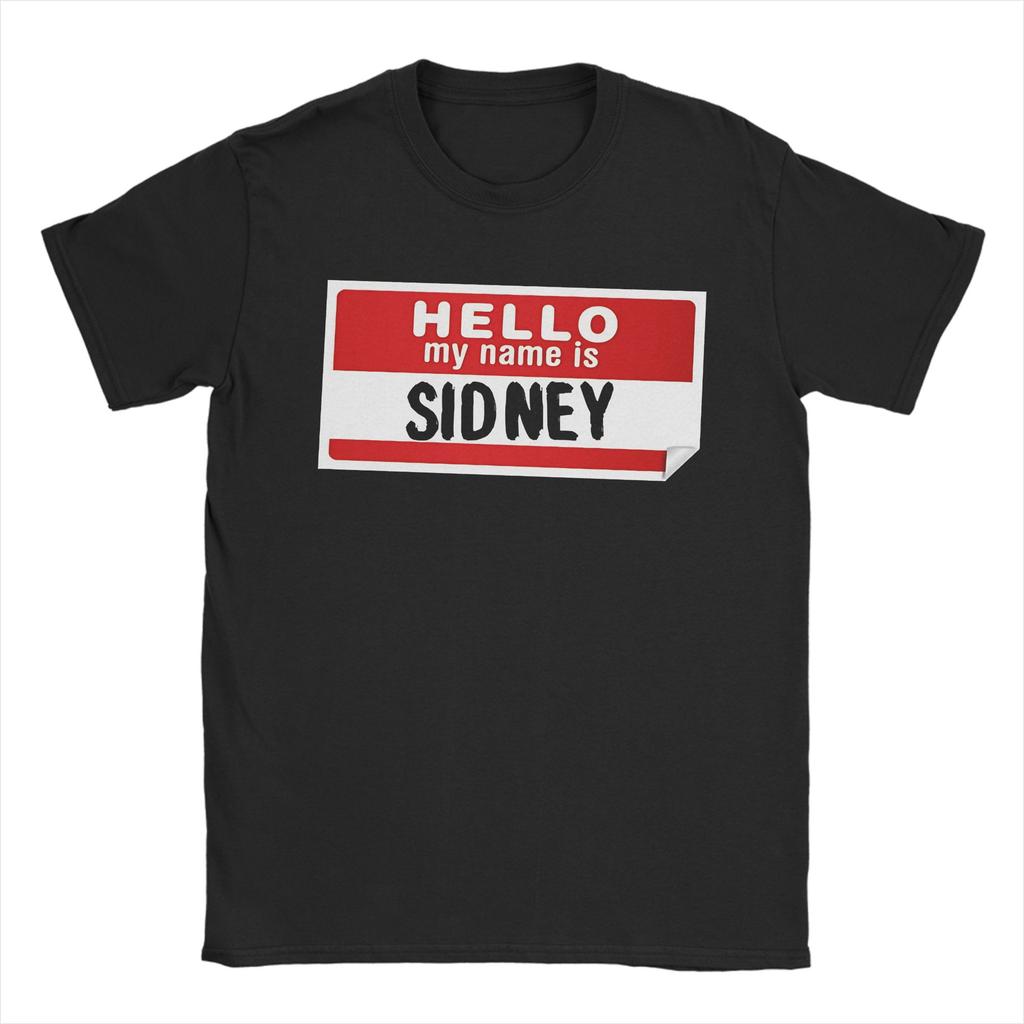 Hello My Name Is Sidney Name Tag T Shirt Beach Trendy T Shirts 100% Cotton O-Neck Plus Size Tees Short-Sleeved Y2K Funny Tops