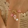 Bohemian Sea-Inspired Pendant Necklace Ceramic Fish Starfish Design Dainty Summer Jewelry for Women Beach Vacation Wear