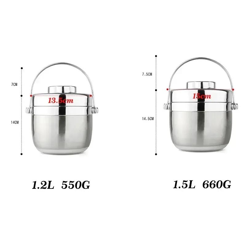 Bento Box Food Thermal Jar Ulation Soup Thermos Bag Portable Stainless Steel Leak-proof Tableware Lunch Storage Container