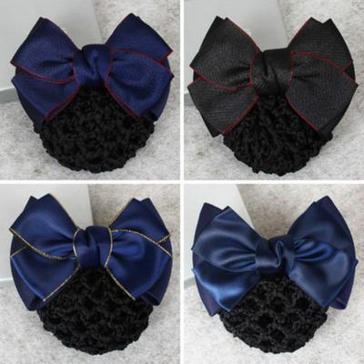 Professional Head Flower Hair Accessories Hair Net Bag Bow Tie Hotel Bank Stewardess Work Hairpin