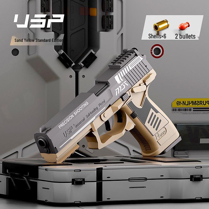 Çocuklar için Hızlı Ateş Eden Yumuşak Mermi Oyuncak Tabanca - USP Colt Glock Desert Eagle Modeli