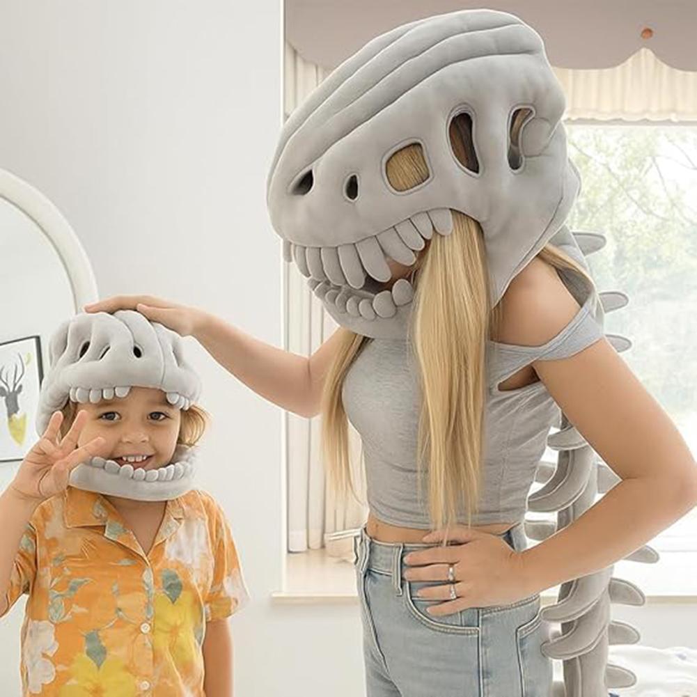 Spinosaurus Plush Dino-Outfit,Dinosaur Skeleton Costume,Funny Role Play Costume,Soft Plush Dinosaur Skeleton Toy 76/117cm