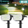 86LED Solar Lights Outdoor Waterproof 3 Modes Solar Powered Spotlights Landscape Lighting For Outside Yard Wall Garden