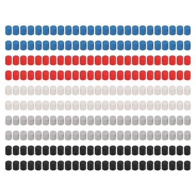 250PCS Push Button Caps ABS Plastic 6 Pin Power Self Locking Switch Caps Multiple Colors