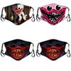 Poppy Playtime Huggy Wuggys Halloween Baumwoll-Gesichtsmaske für Erwachsene Verstellbar Atmungsaktiv