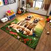 Adorable Dogs In Serene Landscape Carpet Yoga Living Room Room Decor Children's Crawling Mat Doormat Area Rug Games Mat