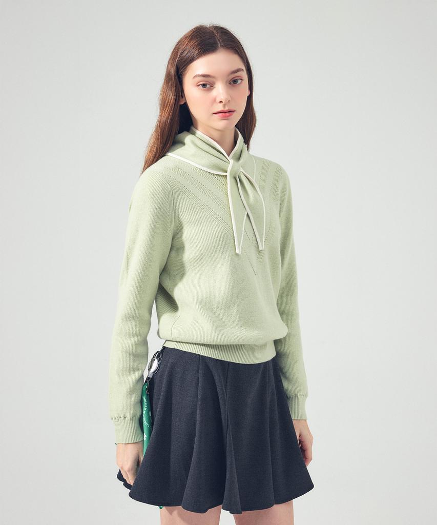 LORDLOAR Muffler Pullover Windproof Knit L/Khaki