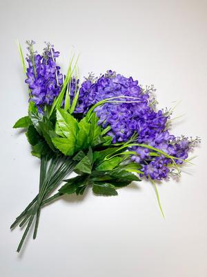 5 Stück künstliche Blumensträuße, Glyzinien, Hyazinthen, Seide, Kunstblumen, UV-beständig, für Zuhause, Garten, Zaun, Restaurant, Hotel, Party, Hochzeit, Dekoration