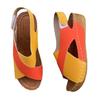 2024 Summer Beach Sandals: Color Block Breathable Women's Casual Slippers