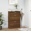 VidaXL Armoire à chaussures Chêne marron 63x24x104cm Bois d'ingénierie 342569