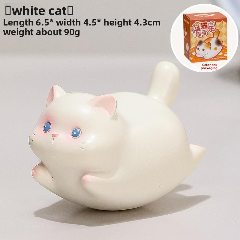 

Милый кот Фуруи Качающийся Веселый Офисный Стол Стол Снимающий Стресс Декоративный Предмет Подарок Другу White Cat